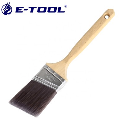 High quality pet filament angle sash paint brush with wooden handle