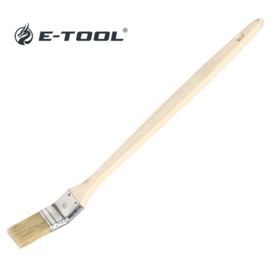 White Bristle Radiator Paint Brush with Natural Wooden Handle