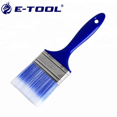 Stainless steel ferruleTapered synthetic filament paint brush with plastic handle